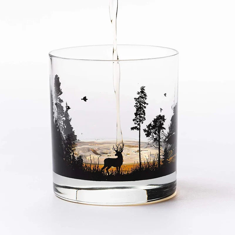 Dlight Decor 300ml Forest Animal Whiskey Glass for Nature Lovers 1pcs / 300ml