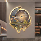 Dlight Decor Clock Wall Light with Luxury Crystal Glow Wall Art