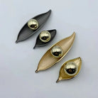 Creative Leaf Ball Zinc Alloy Furniture Handle – Gold Knob for Modern Elegance Knobs
