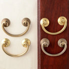 Antique Brass Arch Cabinet Pulls – Vintage Drawer Handles for Home Improvement Pulls