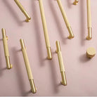 American Style Brass Cabinet Handles – Light Luxury Extended Wardrobe Door Pulls Handles