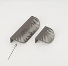 Modern Gold Leaf Cabinet Handles - Brushed Zinc Alloy Hollow Pulls for Furniture and Drawers Large-Pearl Grey Handles