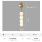 Nordic Wind Gourd Wall Lamp - Minimalist Led Milky White Light For Living Room Study Bedroom