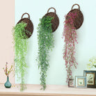 Dlight Decor 75cm Hanging Golden Bell Willow Vine with 5 Forks for Wall and Garden Decor