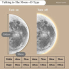 Dlight Decor LED Moon Wall Lamp with Remote Dimming D Type / 50CM X 100CM Wall Art