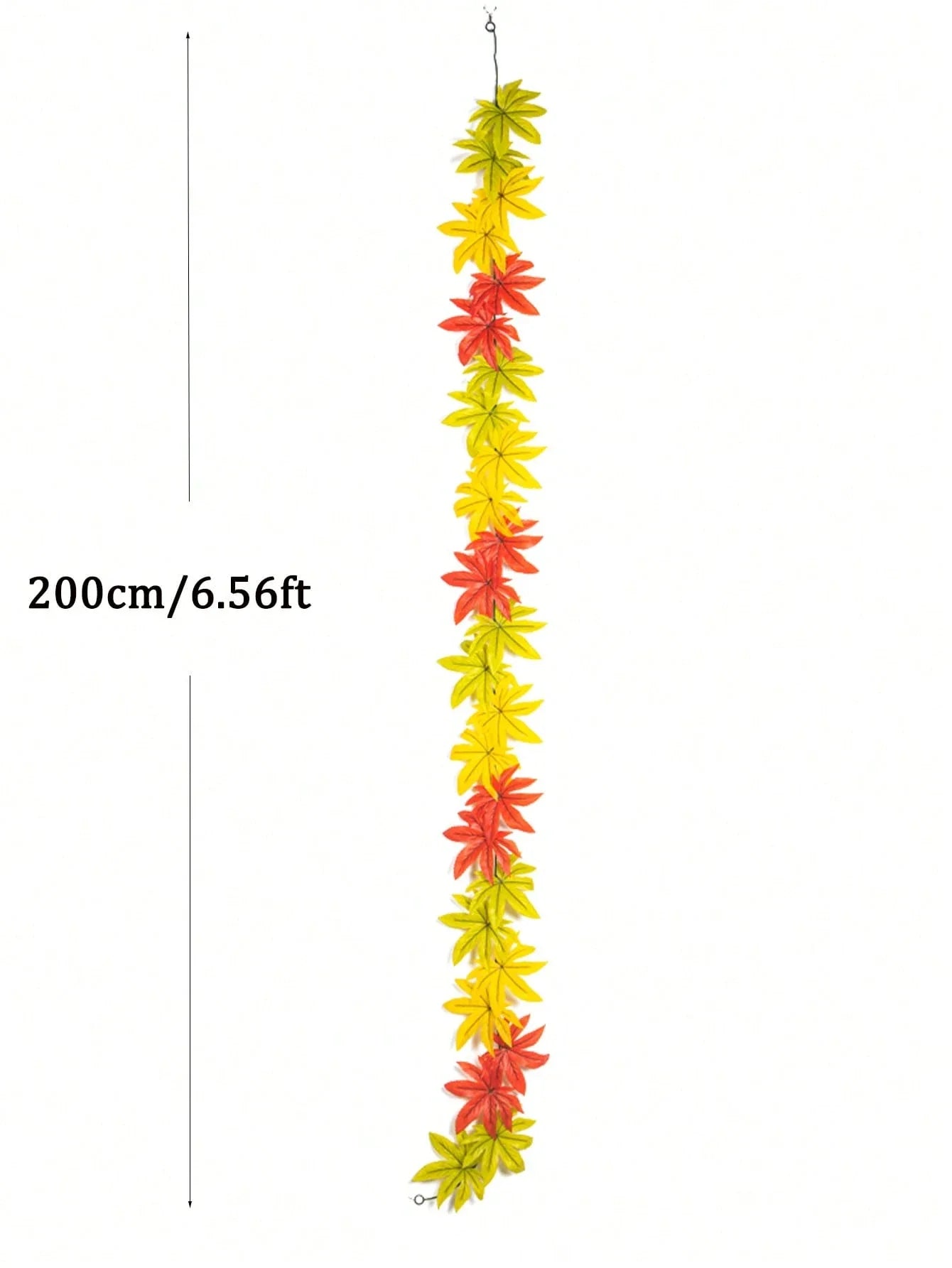 Dlight Decor 200cm Fall Maple Leaf Garland for Autumn and Halloween Decor 200cm Multicolor