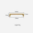 Solid Brass Wardrobe Handles – Integrated Cabinet Pulls and Furniture Bar Handles (106mm-332mm) TB2040-XM Handles