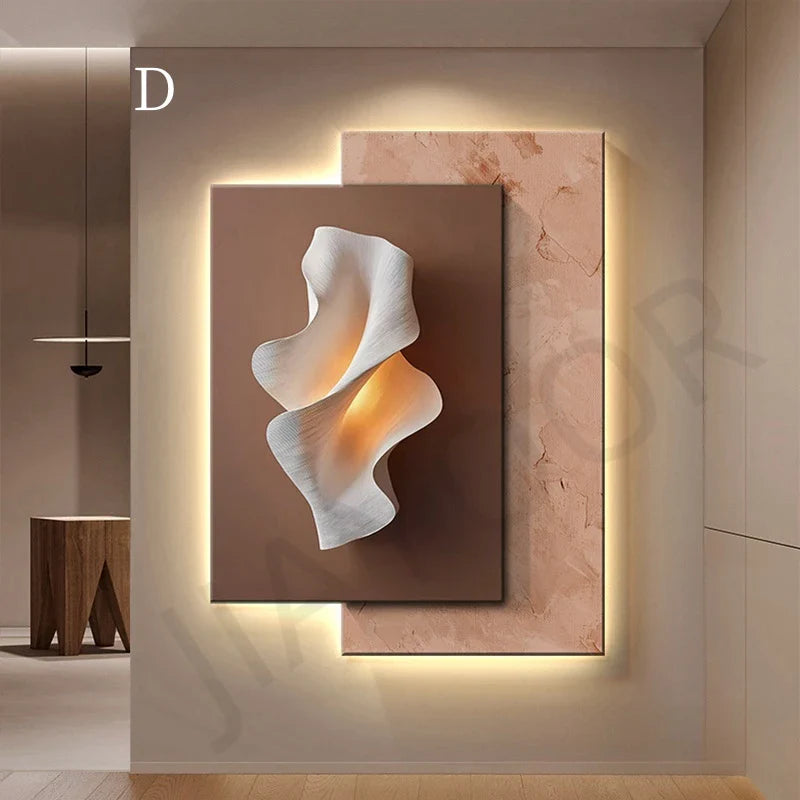 Dlight Decor Crystal Porcelain LED Wall Mural Light D / W60 X H80CM / NON dimm warm light Wall Art