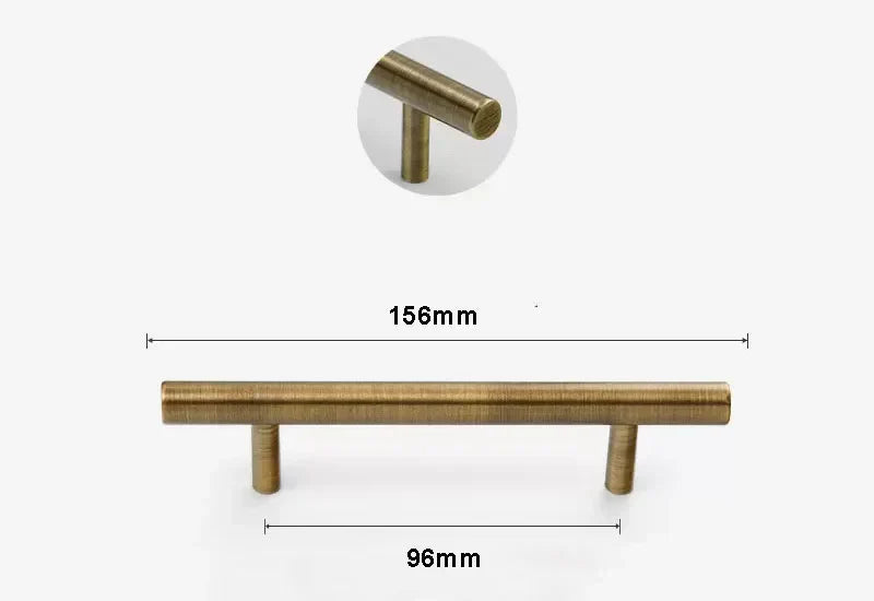 Antique Brass Handles – Old-Copper Wardrobe Knobs and Bronze Cabinet Pulls for Furniture 156mm Handles