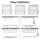 Modern Led Ceiling Lamp - Round/Square Lights In Various Wattages Perfect For Living Rooms And