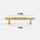 American Style Brass Cabinet Handles – Light Luxury Extended Wardrobe Door Pulls 9015-1-132 Handles