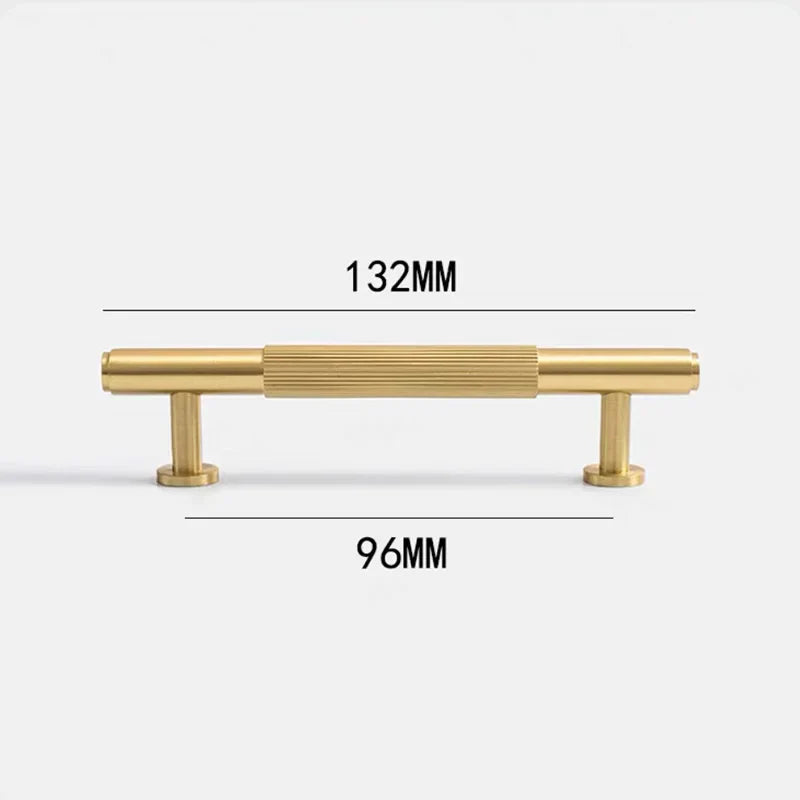 American Style Brass Cabinet Handles – Light Luxury Extended Wardrobe Door Pulls 9015-1-132 Handles