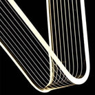 Modern Led Ceiling Light - Acrylic Geometry Linear Decoration Lamp In Black And Gold For Bedroom