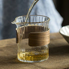 Dlight Decor 233ml Glass Tea Pot with Wood Ring Handle 233ml / 1pcs