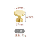 Modern Pure Brass Cabinet Handles - Single Hole Brushed Gold Drawer Knobs for Kitchen and Wardrobes 12-small Knonbs