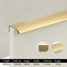 Long Hidden Brass Handle Invisible Solid Brass Pull for Kitchen Cabinet Gold Drawer Knobs Furniture Door Handles length
