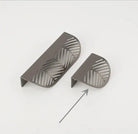 Modern Gold Leaf Cabinet Handles - Brushed Zinc Alloy Hollow Pulls for Furniture and Drawers Small-Pearl Grey Handles