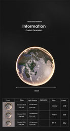 Dlight Decor Planet Mural Wall Light for Interiors Wall Art