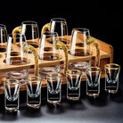 Dlight Decor 6pc Gold Rim Spirits Glass Set – Gilt Small Wine & Baijiu Cups 6pcs / 15ml