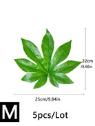 Dlight Decor 5 or 10pcs Tropical Fatsia Monstera Leaves for Table and Home Decor