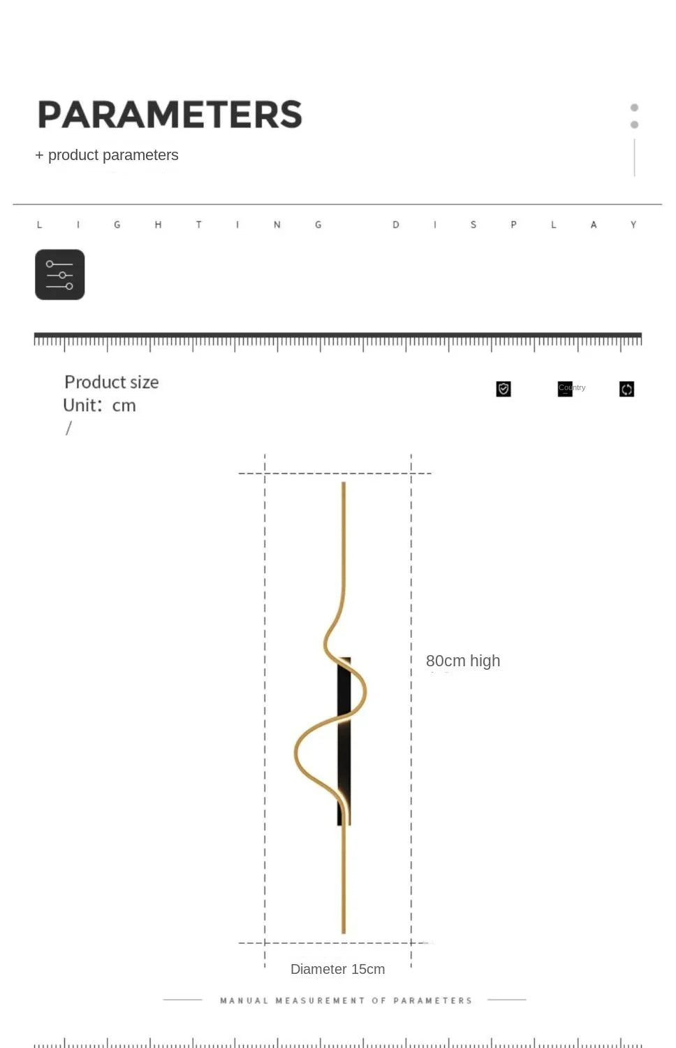 Dlight Decor Black Modern LED Wall Light Fixture