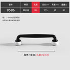 Modern Double-Color Cabinet Handles - Zinc Alloy Drawer Pulls for Cupboards and Furniture Black white 96mm Handles