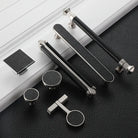 Modern Leather and Zinc Alloy Cabinet Handle – Elegant Drawer Pulls for Kitchen Wardrobe and Furniture (96mm) Handles