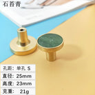 High-Grade Shell Single Hole Cabinet Handles - Creative Gold Drawer Knobs and Multipurpose Wall Hooks Green S Knobs