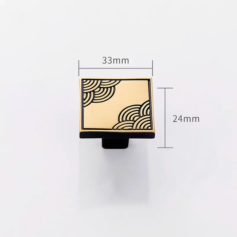 Antique Style Brass Furniture Handles – Vintage Cabinet Wardrobe and Drawer Knobs black gold 33mm Handles