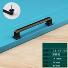 Light Luxury Bronze Cabinet Handles - Modern Drawer Pulls for Wardrobe and Kitchen Furniture Black yellow 128mm Handles
