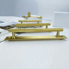 Gold Brass Handle with Plate – Knurled Cabinet Knobs and Modern Furniture Pulls Handles