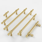 Gold Chrome and Black Brass Wardrobe Handles – Modern Drawer Pulls and Dresser Knobs for Cabinets and Cupboards Brass