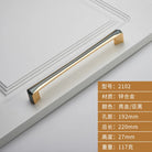 American Zinc Alloy Cabinet Handles - Solid Drawer Knobs for Wardrobes Closets and Furniture Gold Black-192 Handles