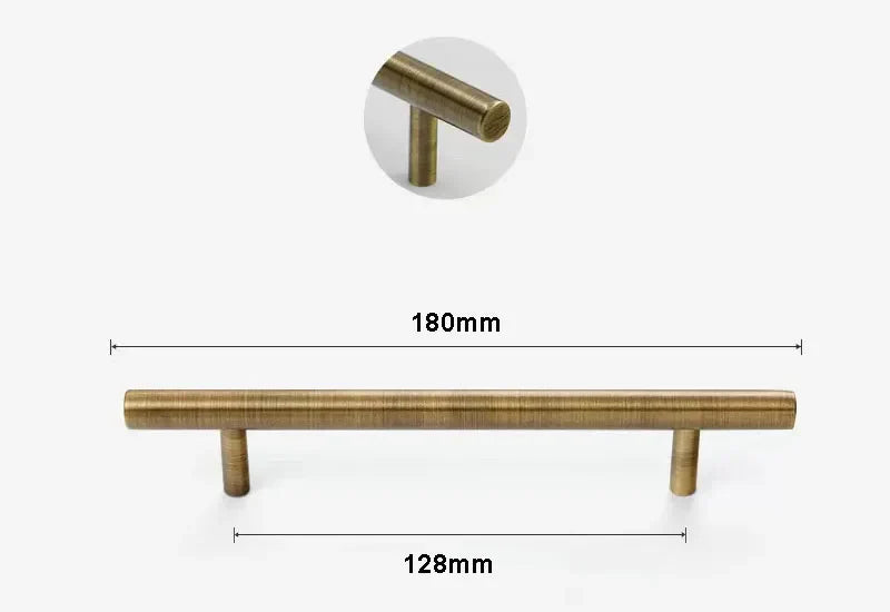 Antique Brass Handles – Old-Copper Wardrobe Knobs and Bronze Cabinet Pulls for Furniture 180mm Handles
