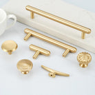 Satin Gold Brass Wardrobe Handles – Modern Drawer Knobs and Cabinet Bar Pulls (50mm-260mm) Handles