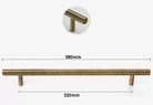 Antique Brass Handles – Old-Copper Wardrobe Knobs and Bronze Cabinet Pulls for Furniture 380mm Handles