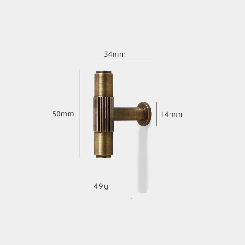 Antique Brass Furniture Handles – Bronze Plated Cabinet Pulls and Wardrobe Bar Knobs 50mm Bar Handles