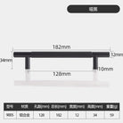 Long Knurled Aluminum Alloy Cabinet Handles – Kitchen Drawer Pulls and T-Bar Wardrobe Furniture Hardware Black Knurled