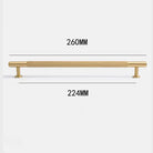 American Style Brass Cabinet Handles – Light Luxury Extended Wardrobe Door Pulls 9015-1-260 Handles