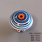 Colorful Floral Glass Cabinet Knobs – Drawer Knobs for Dresser Shoe Cabinet and Kitchen Furniture GL050WT Knobs