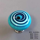 Colorful Floral Glass Cabinet Knobs – Drawer Knobs for Dresser Shoe Cabinet and Kitchen Furniture GL050BU Knobs