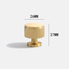 Brass Cabinet Knobs and Knurled T-Bar Handles – Modern Drawer and Furniture Hardware 9015-1-026 Knob