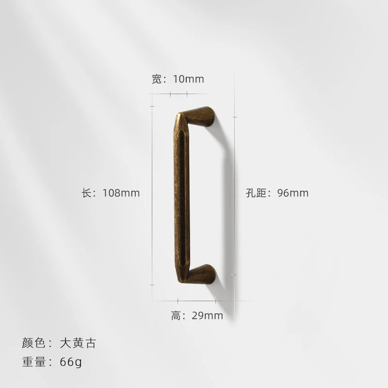 Antique Wardrobe Cabinet Handles - Retro Zinc Alloy Drawer Pulls and Knobs for Kitchen and Furniture 7053 96mm Handles