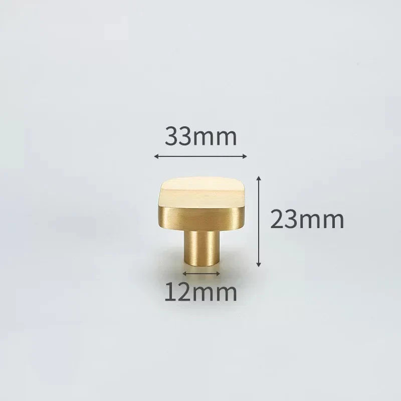 Modern Simple Solid Brass Cabinet Knobs – Wardrobe Handles and Kitchen Pulls 20 Knobs
