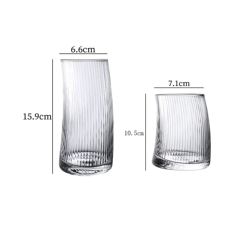 Dlight Decor Irregular Glass Mug 325ml or 500ml Cocktail Glasses