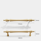 Brass Furniture Handles – French Wardrobe Cabinet and Drawer Knobs in Gold 175x128mm Handles