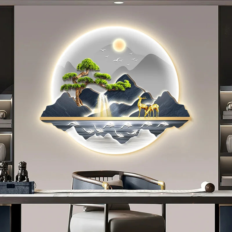 Dlight Decor Wealth Landscape Wall Lamp Mural Wall Art