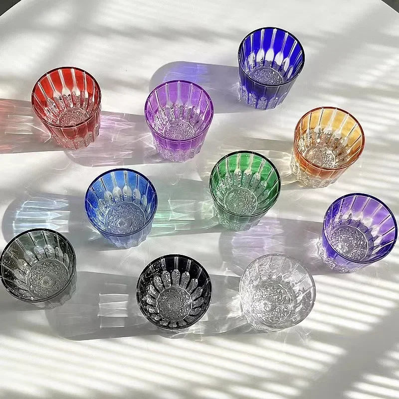 Dlight Decor 200ml Star Diamond Cut Crystal Whisky Glass