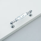 Luxury Gold Chrome Cabinet Handles – Modern Zinc Alloy and Crystal Glass Drawer Knobs for Wardrobes and Dressers 96mm