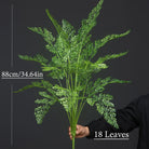 Dlight Decor 88cm Tropical Palm Monstera Plant with 18 Forks for Floor and Event Decor